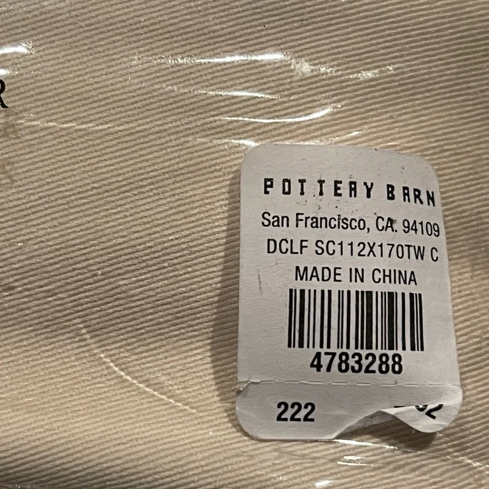 NWT! Pottery Barn Loose Sofa Cover in Cream/Bone Twill 112x170”